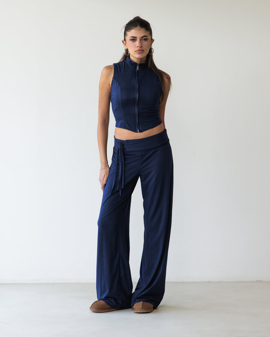 Victorian String Dark Navy Pants