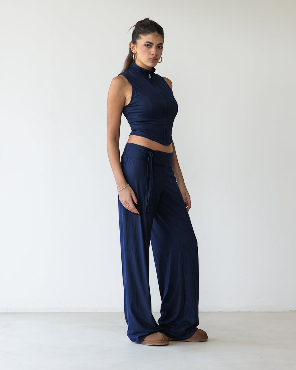 Victorian String Navy Pants