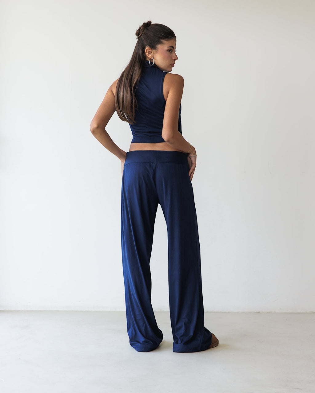 Victorian String Navy Pants