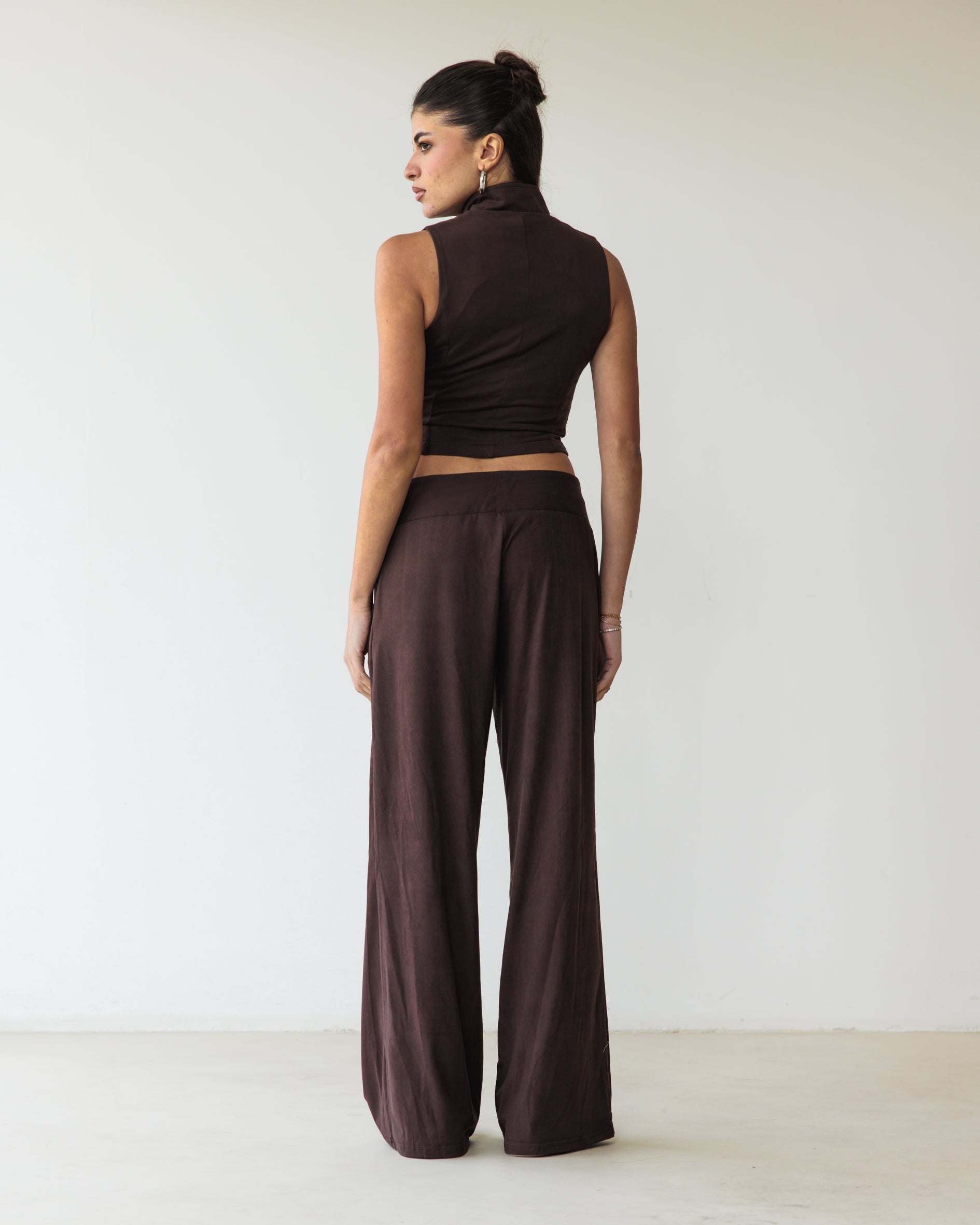 Brown Victorian Zip Top