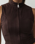 Brown Victorian Zip Top