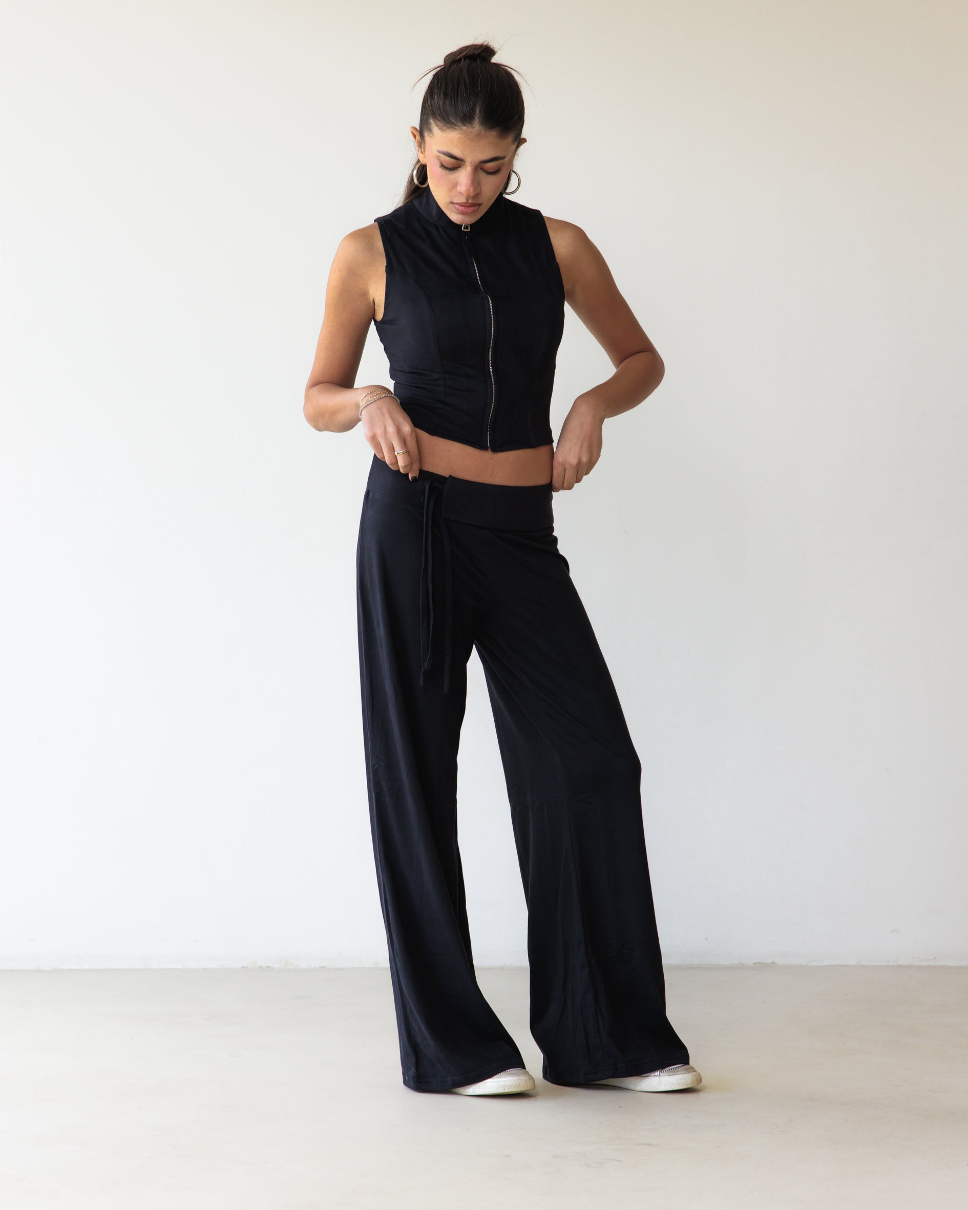 Victorian String Black Pants