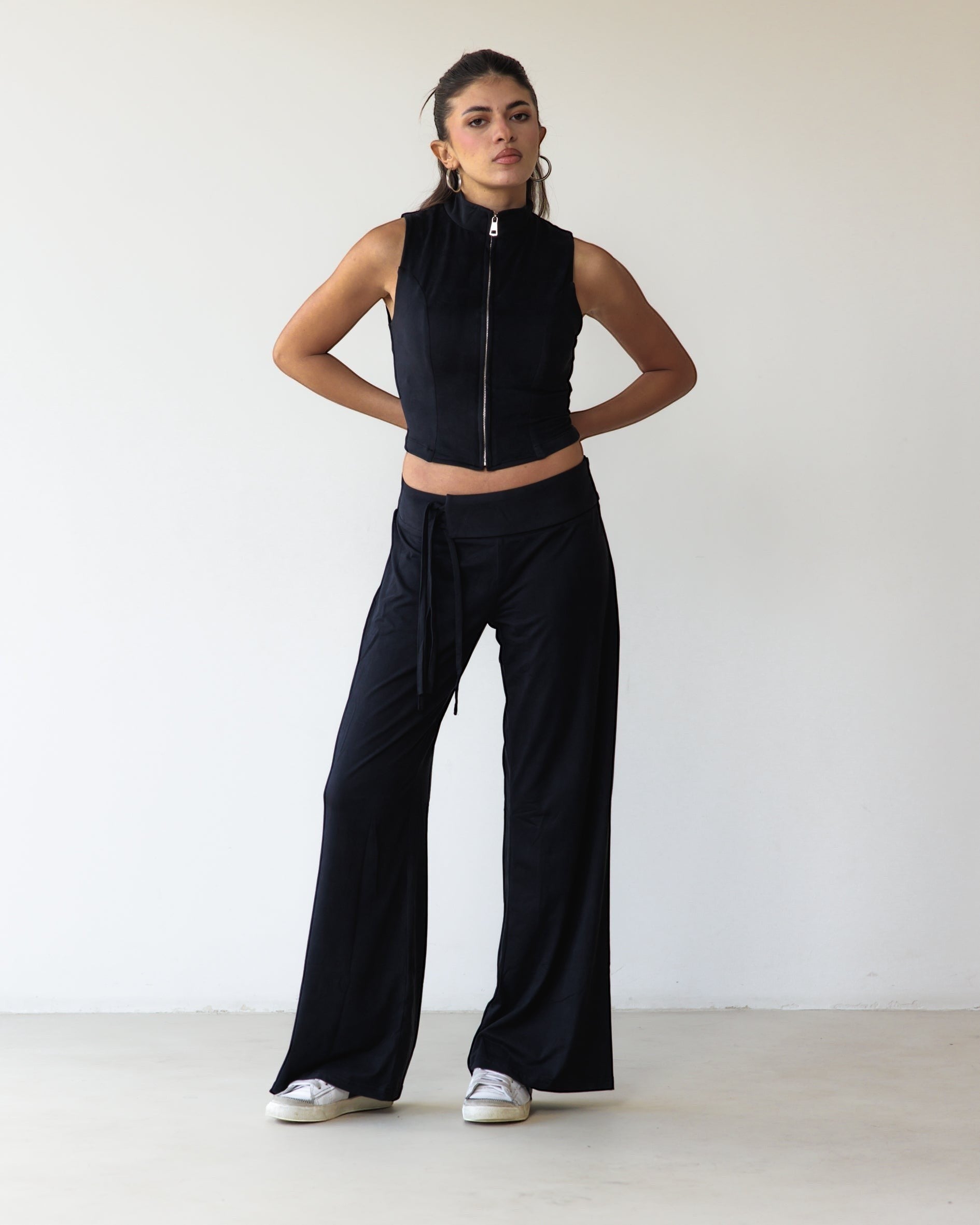 Victorian String Black Pants