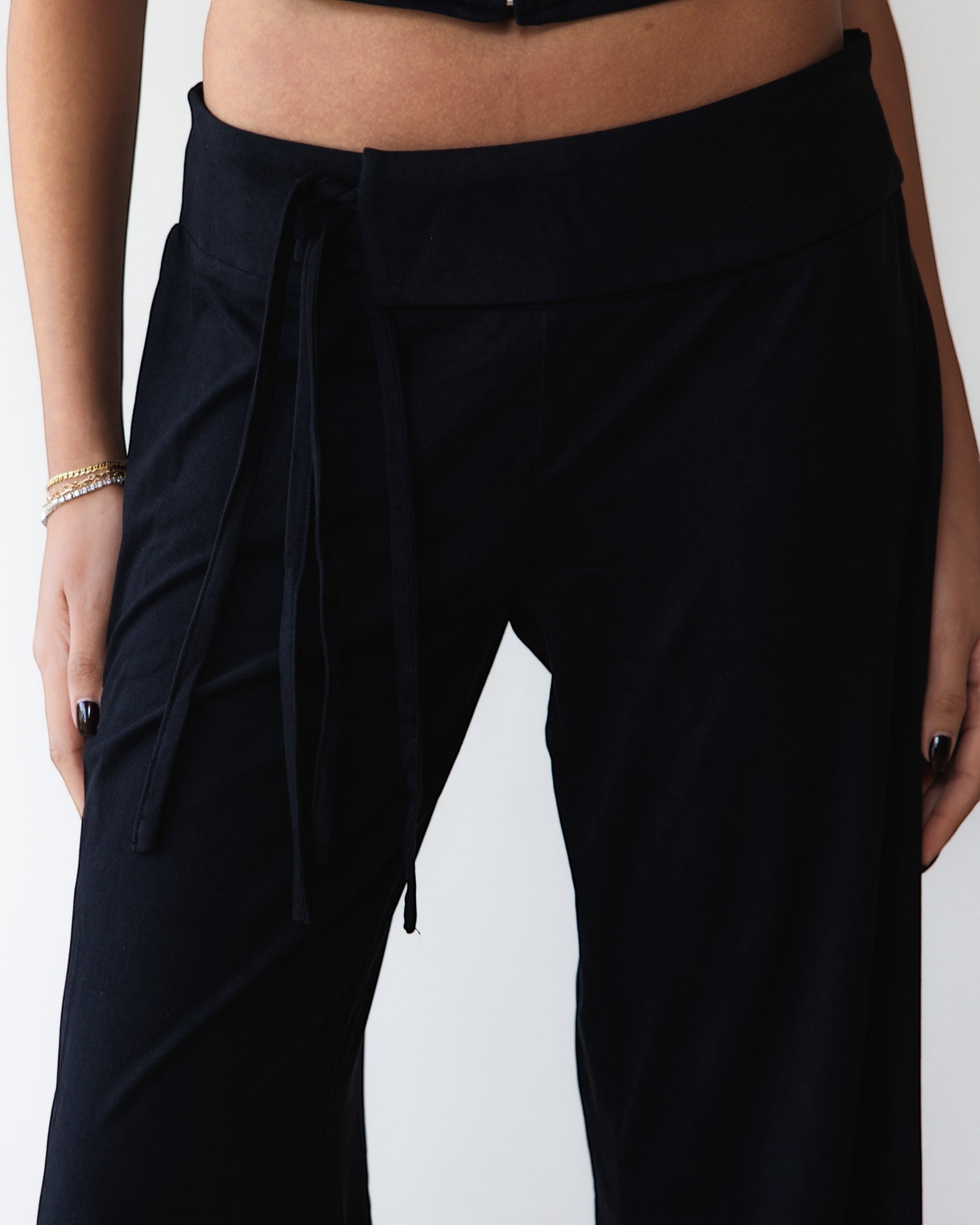 Victorian String Black Pants