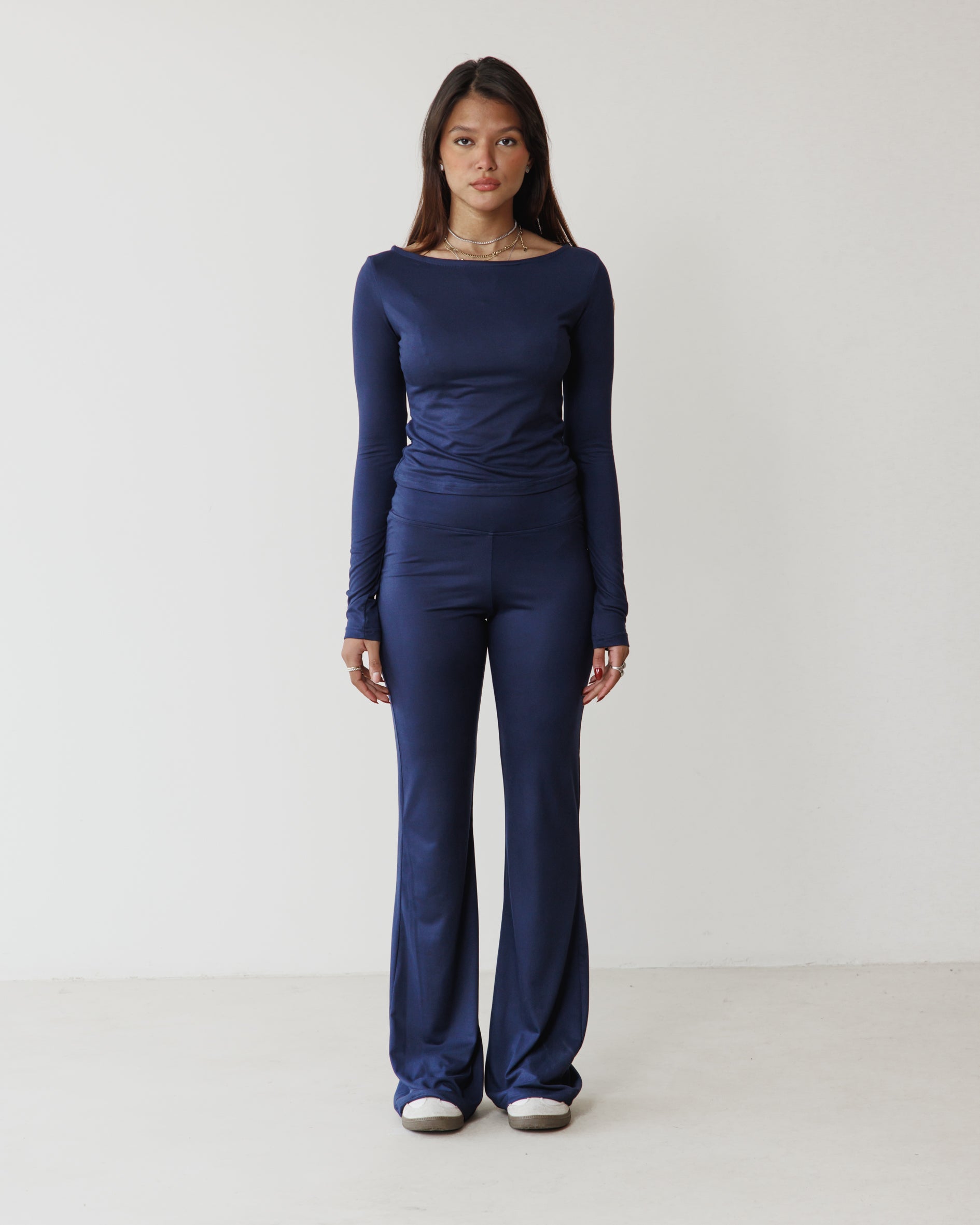Victorian Flare Navy Pants