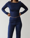 Victorian Flare Navy Pants