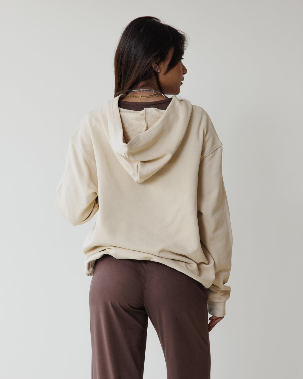 Hefty Beige Hoodie