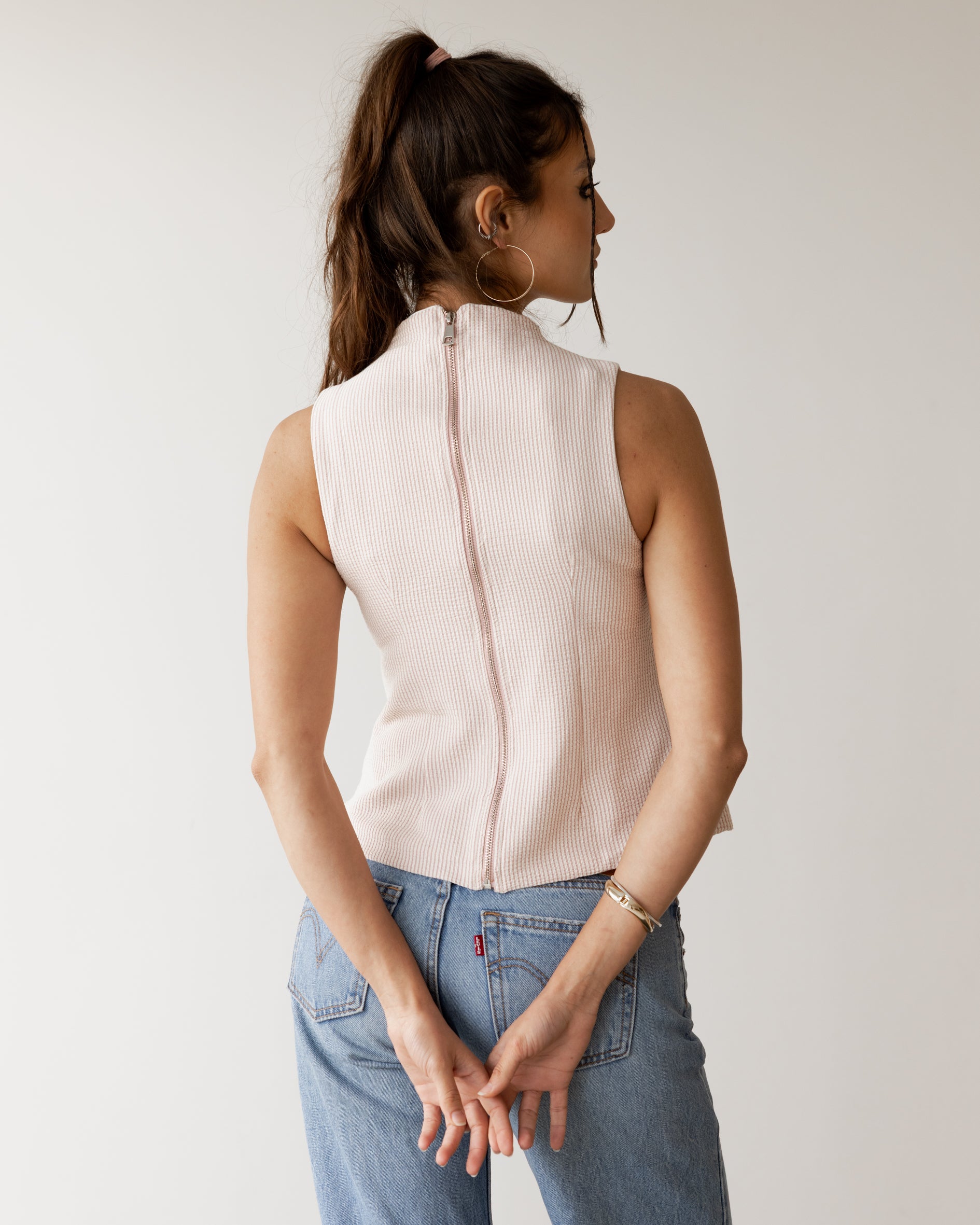 Pink Back full Zip Top