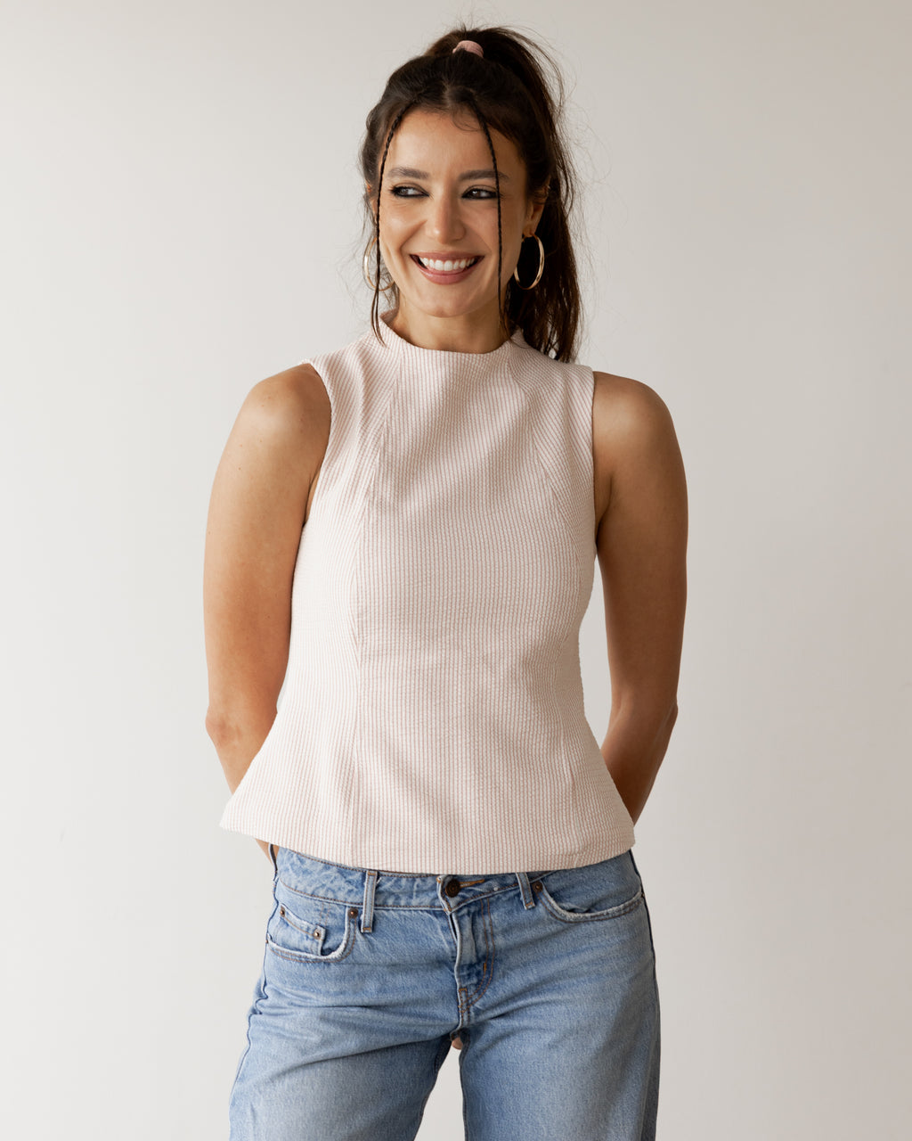 Pink Back full Zip Top