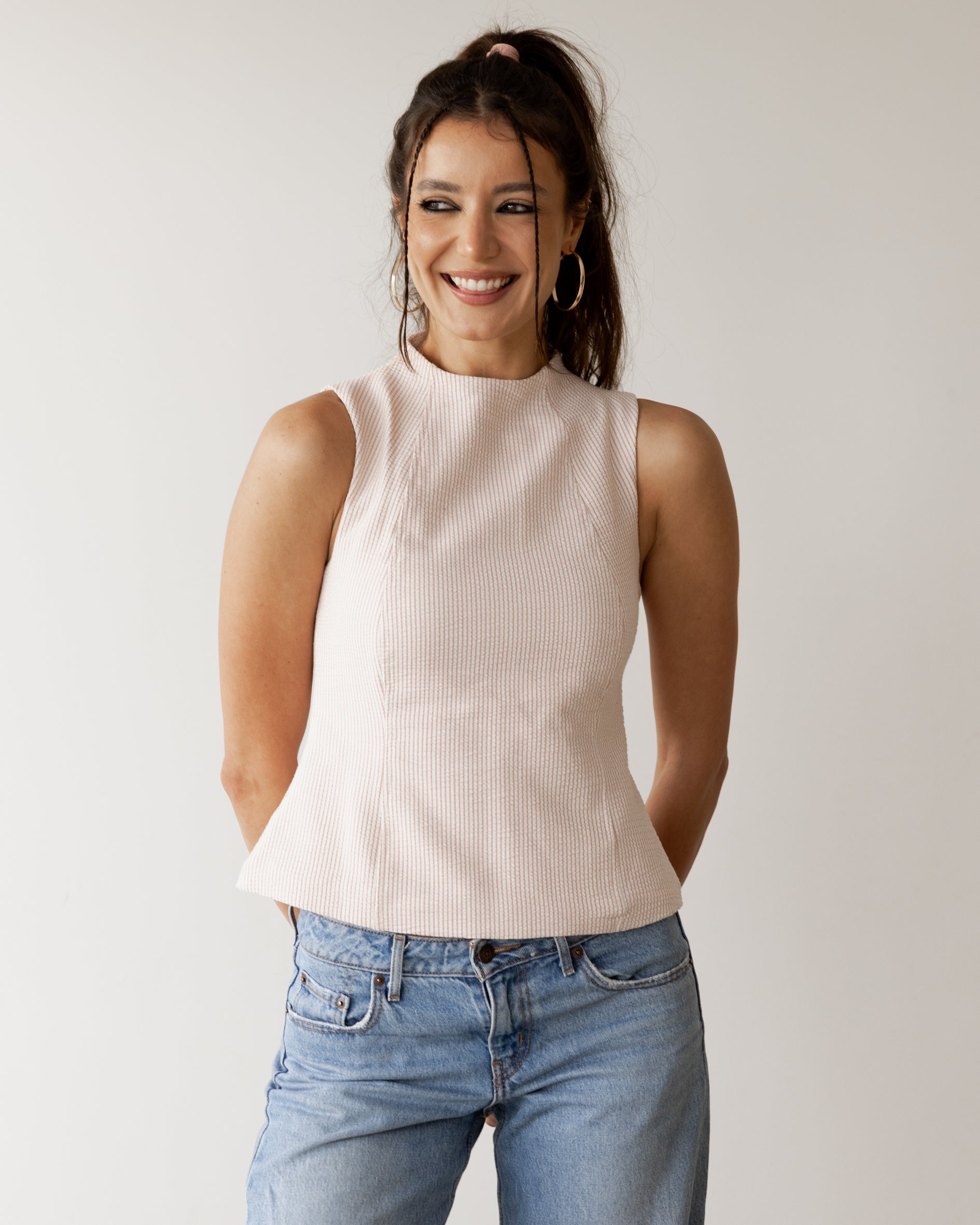 Pink Back full Zip Top