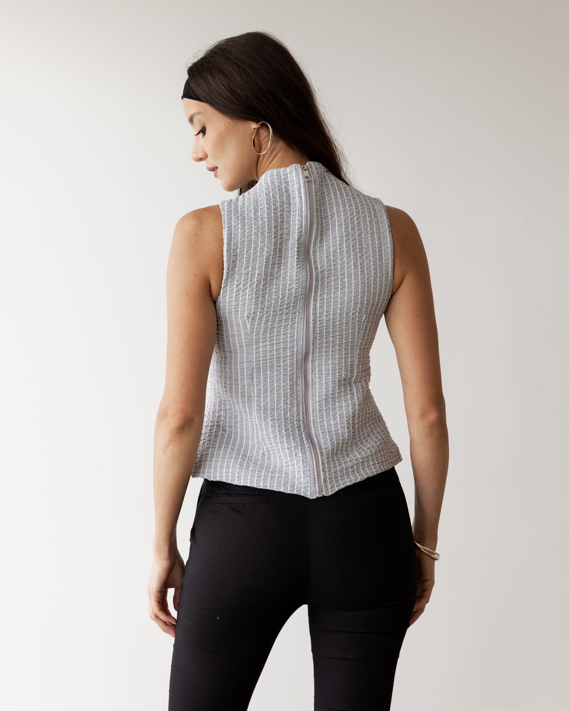 Grey Back full Zip Top