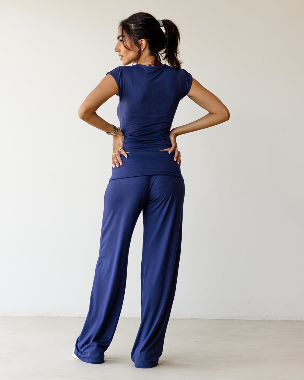 Victorian Flip Light Navy Pants