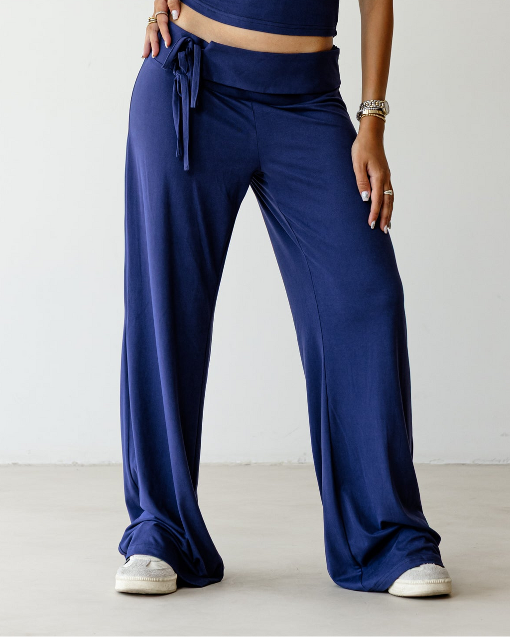 Victorian String Light Navy Pants