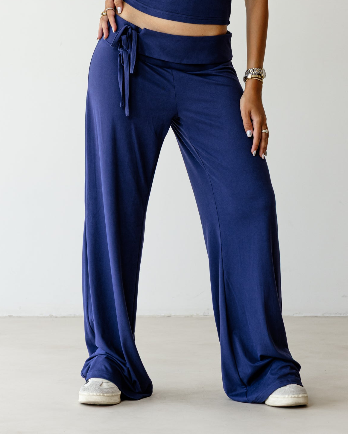 Victorian String Light Navy Pants