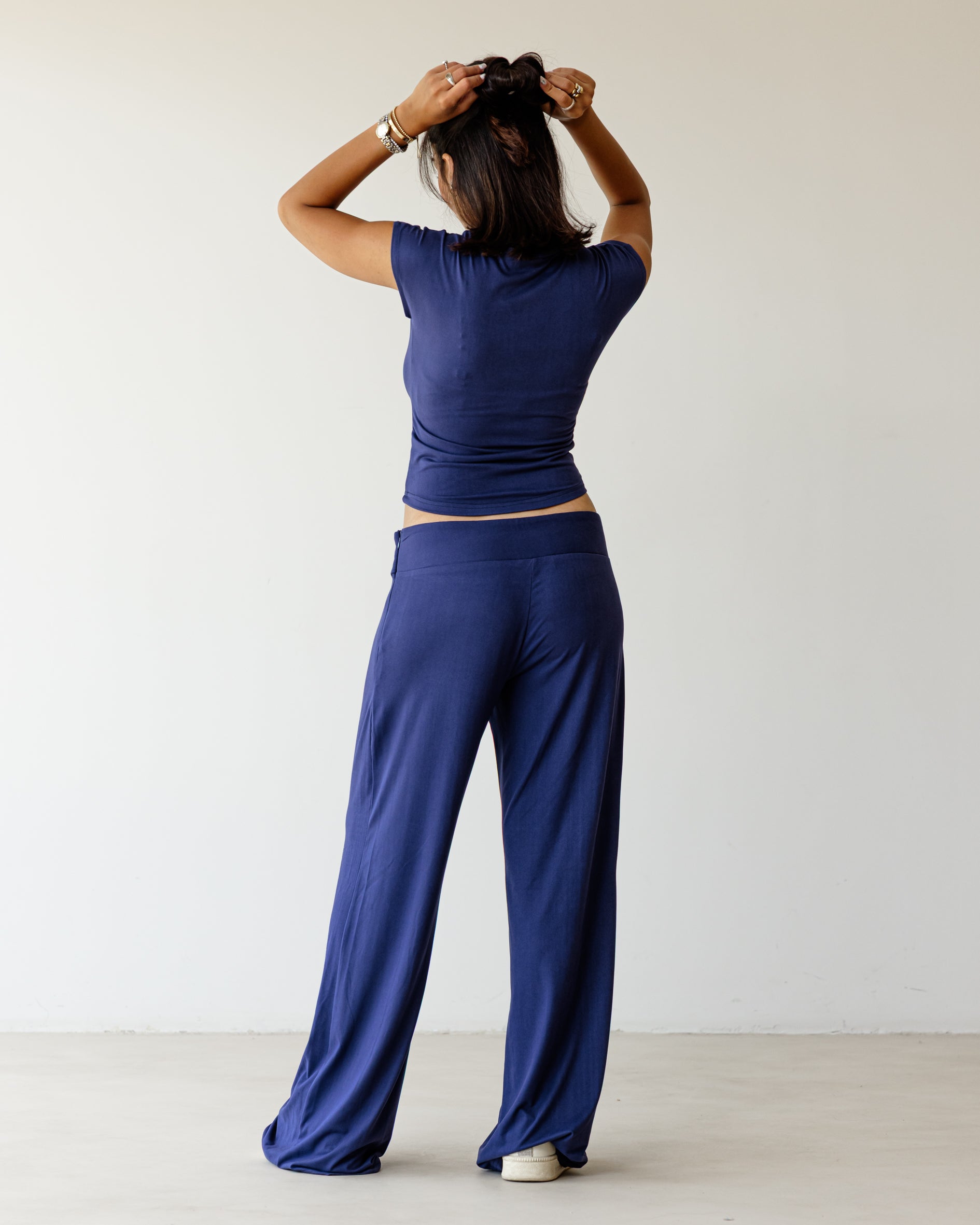 Victorian String Light Navy Pants