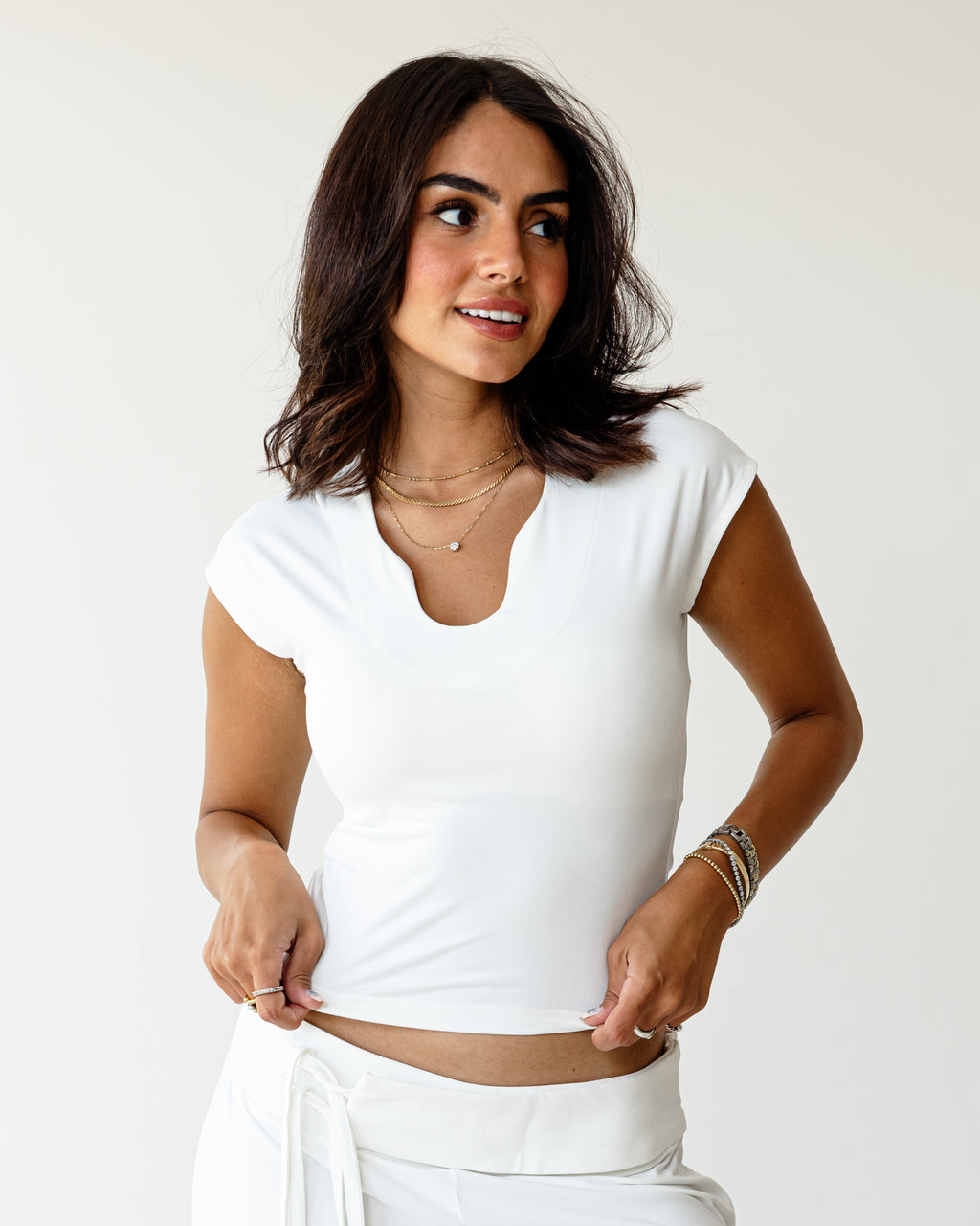 Victorian Grace White Top (Short Sleeve)
