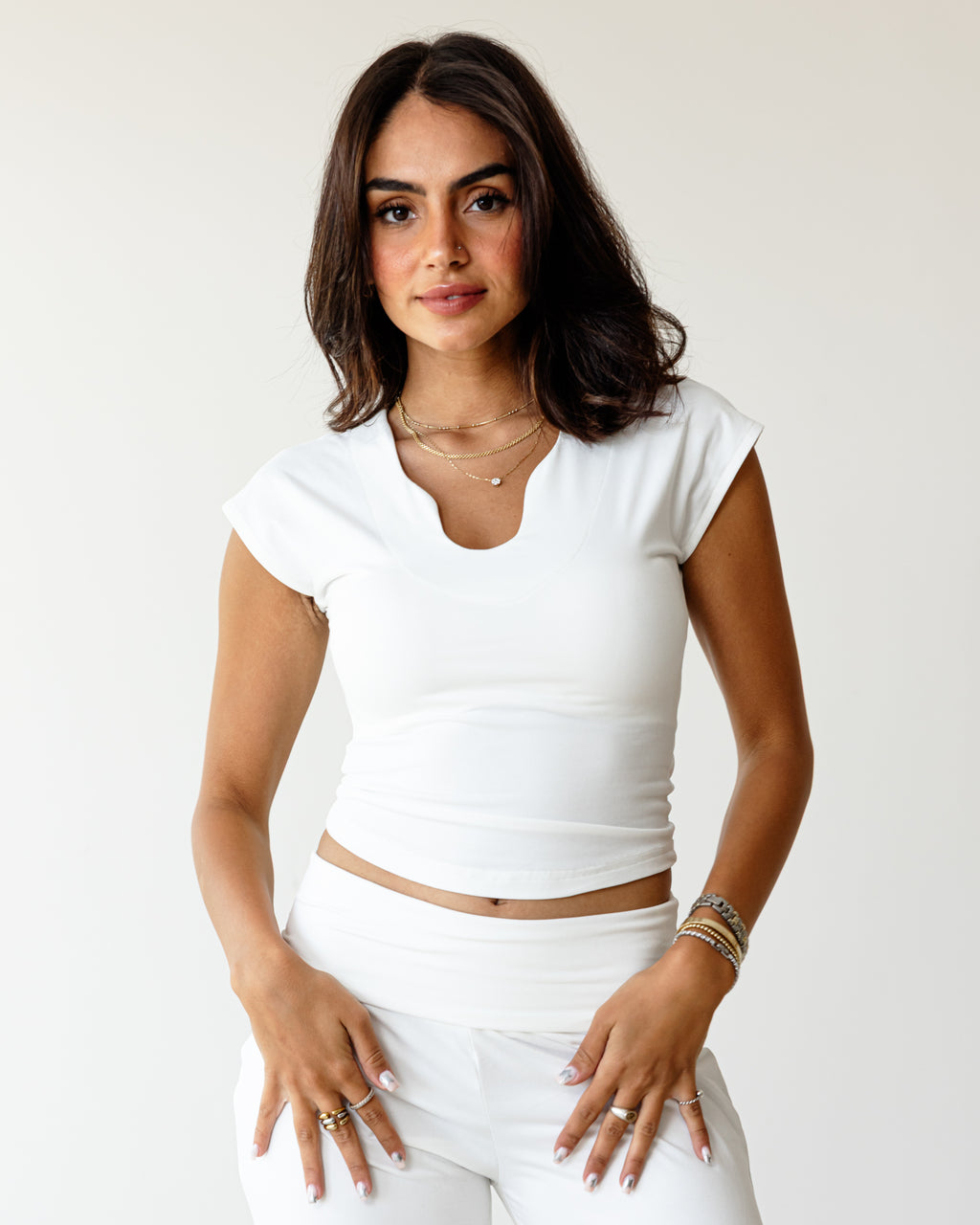 Victorian Grace White Top (Short Sleeve)