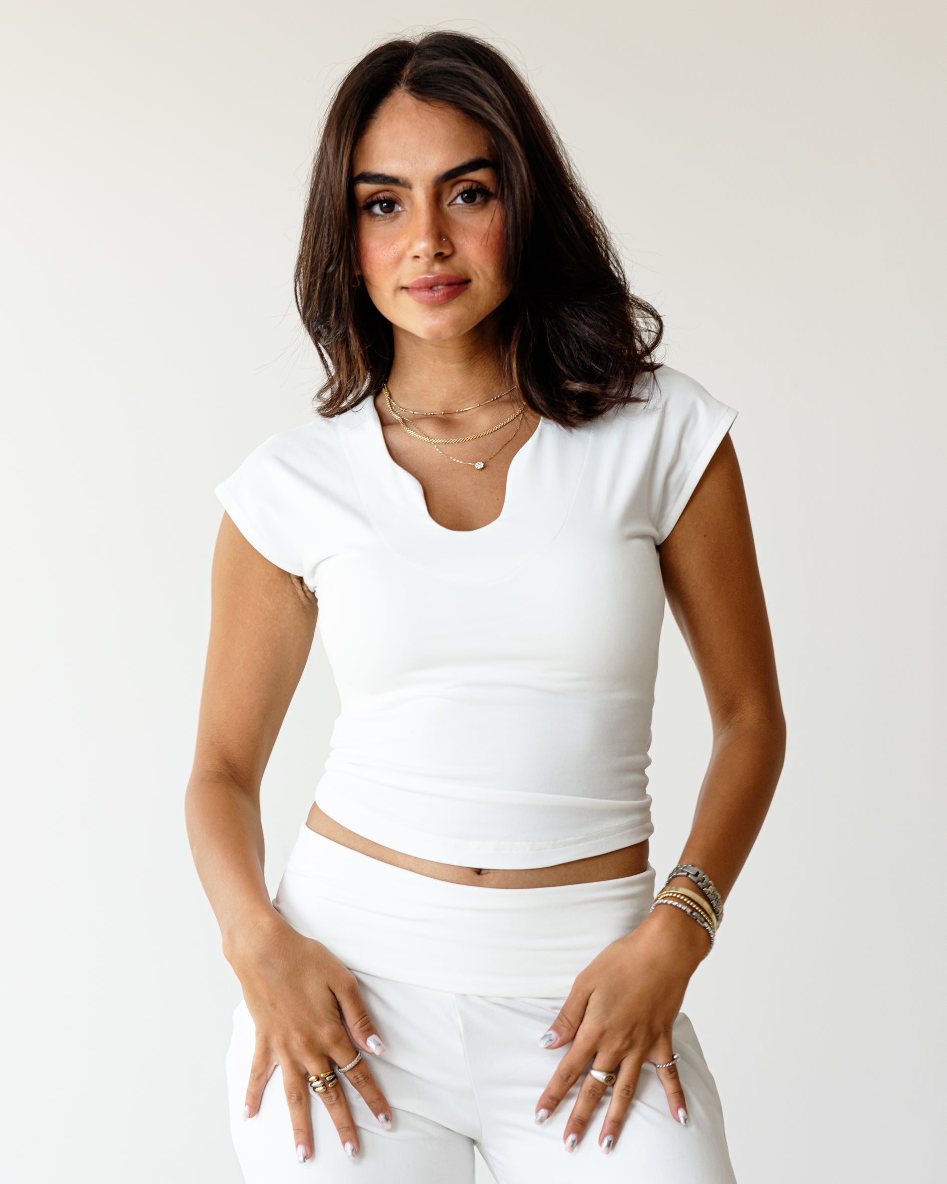Victorian Grace White Top (Short Sleeve)