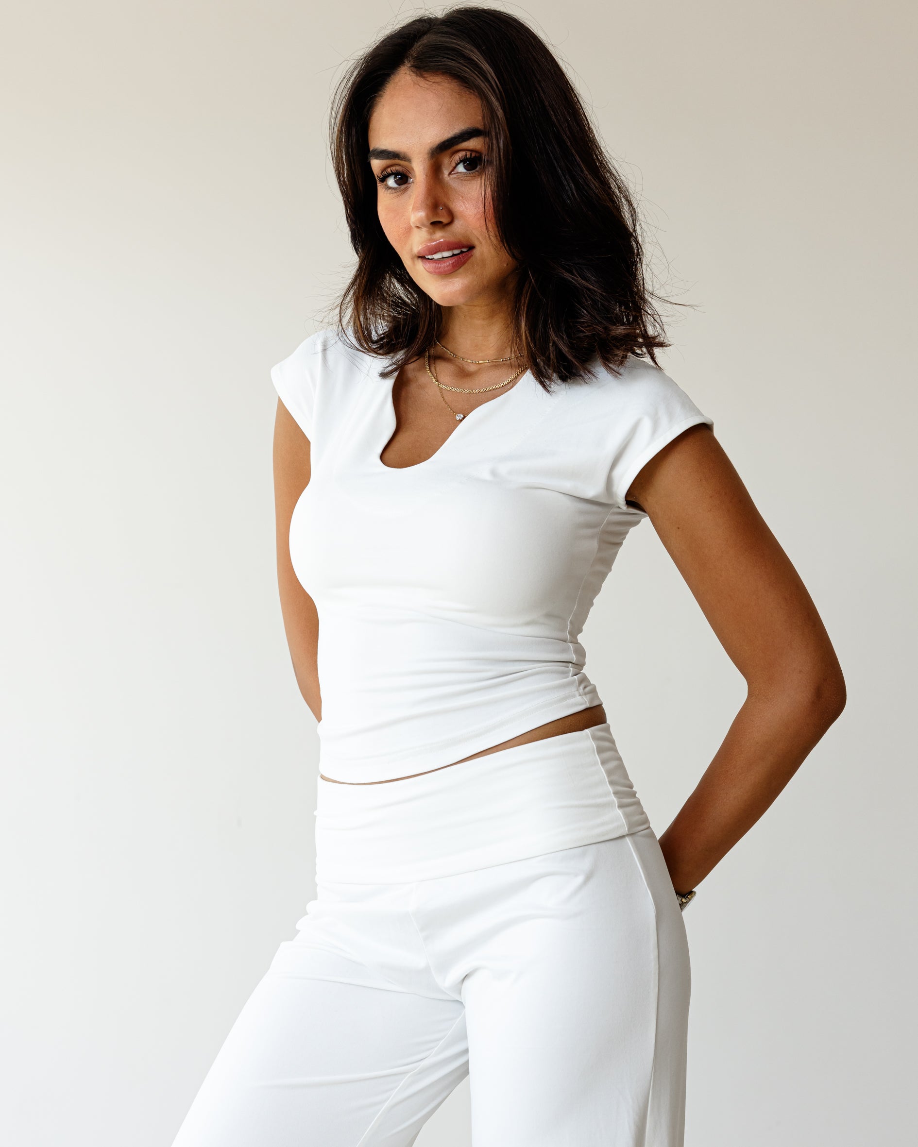 Victorian Grace White Top (Short Sleeve)