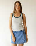 Grey Olive Outline Tank Top
