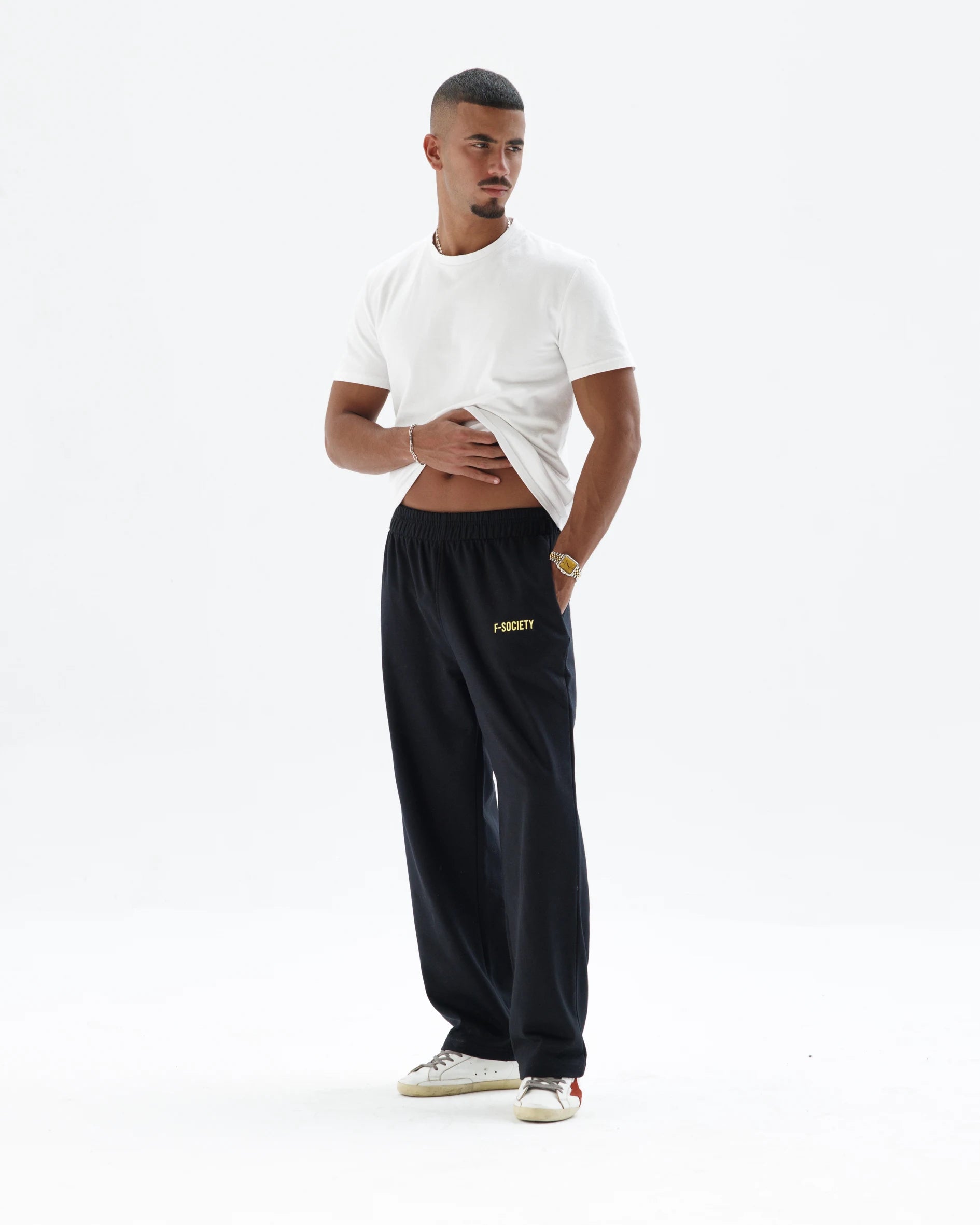 Black Straight Sweatpants