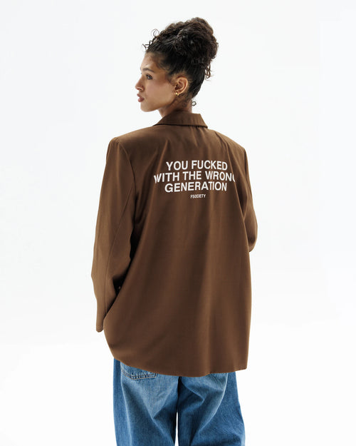 Brown Bold Blazer