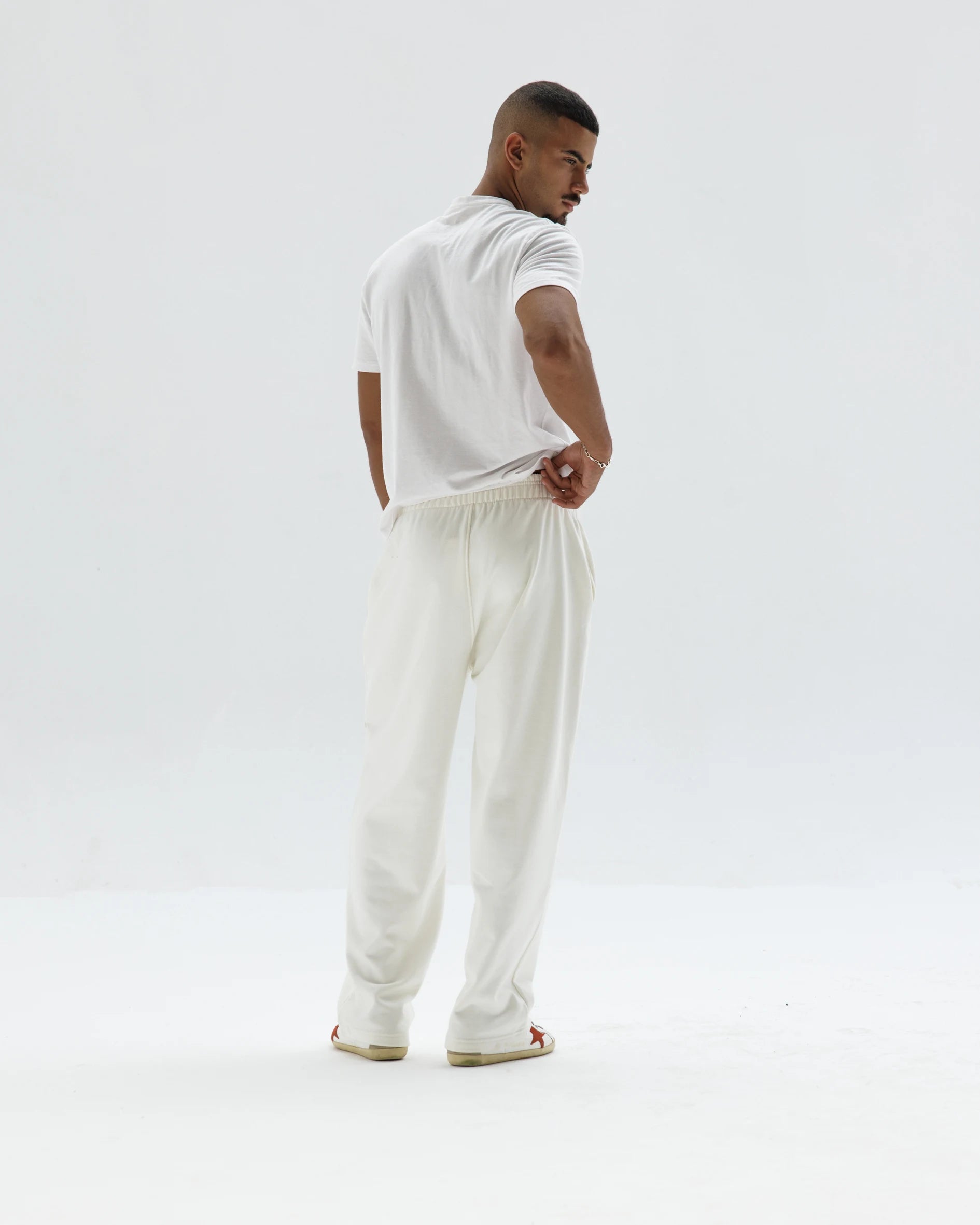 White Straight Sweatpants