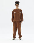 Brown Straight Sweatpants